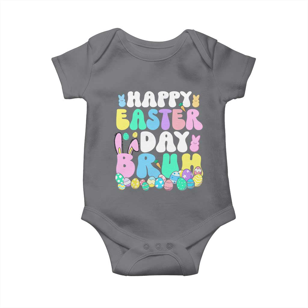 Bruh Easter Baby Onesie Teens Boys Kids Cute Bunny Eggs TS10 Charcoal Print Your Wear