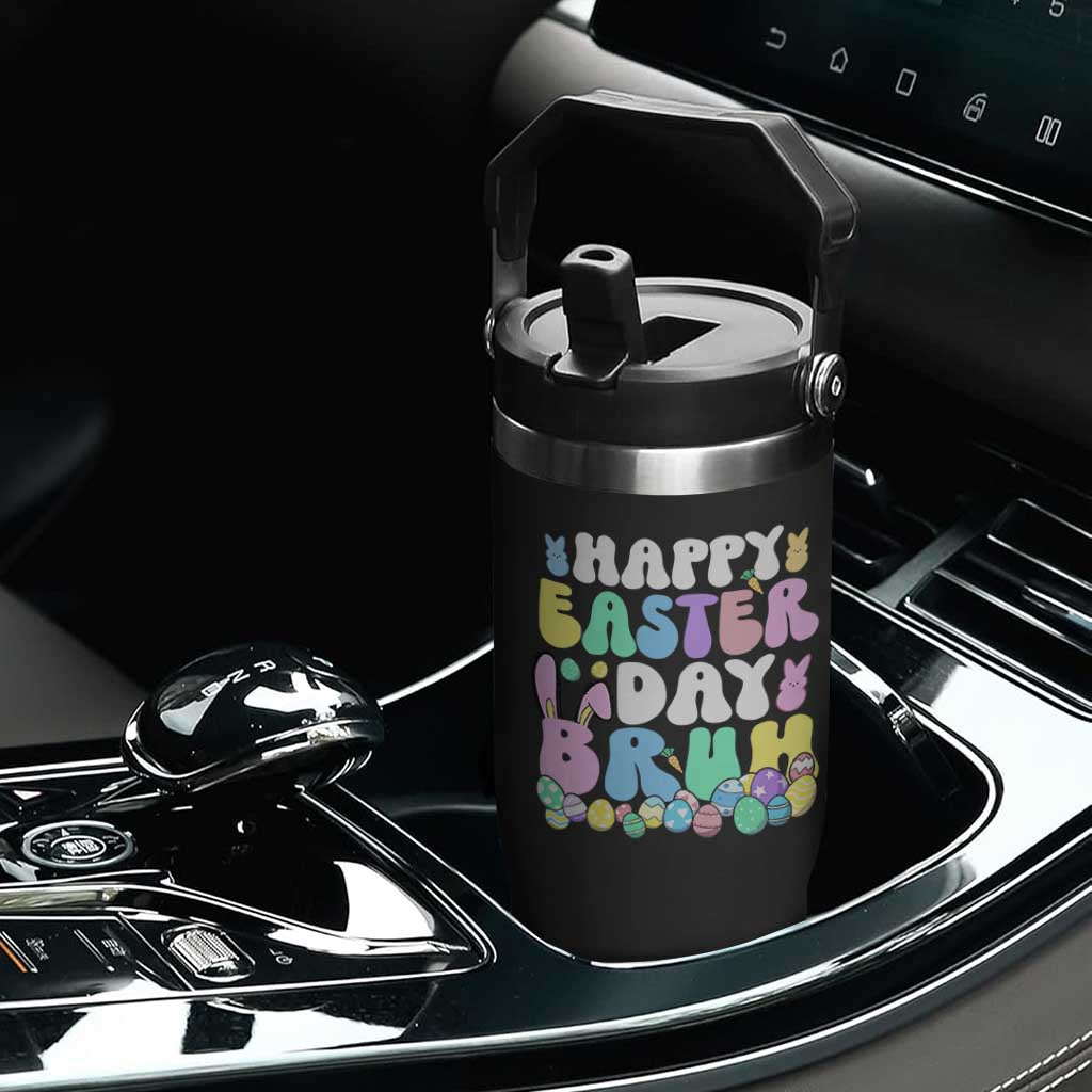 Bruh Easter Flip Straw Tumbler Teens Boys Kids Cute Bunny Eggs TS10 Print Your Wear