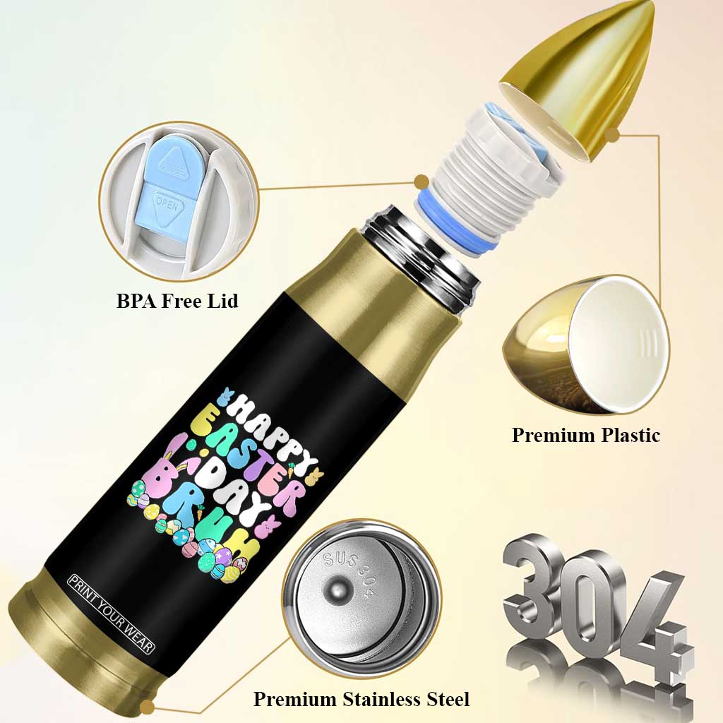 Bruh Easter Bullet Tumbler Teens Boys Kids Cute Bunny Eggs TS10 Print Your Wear