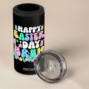 Bruh Easter 4 in 1 Can Cooler Tumbler Teens Boys Kids Cute Bunny Eggs TS10 Print Your Wear
