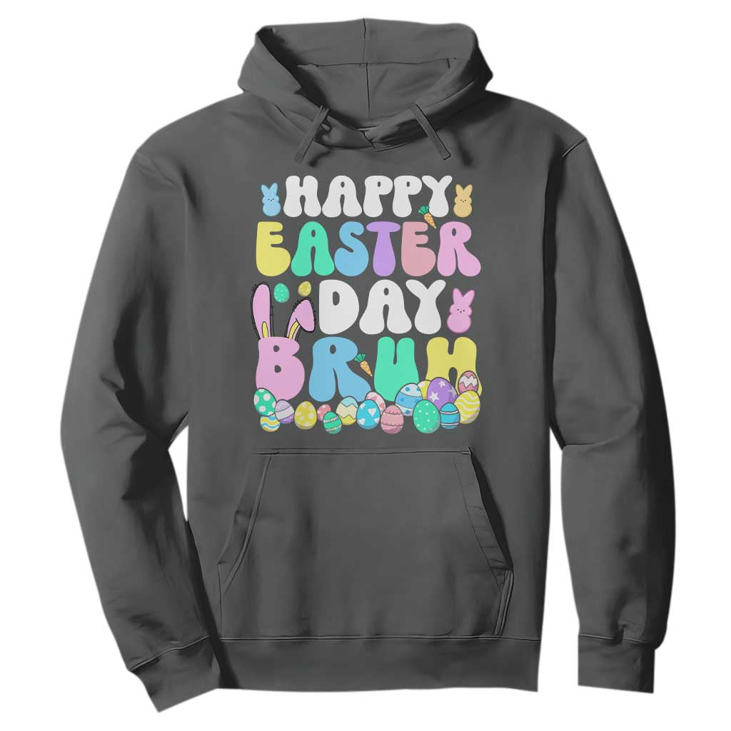Bruh Easter Hoodie Teens Boys Kids Cute Bunny Eggs TS10 Dark Heather Print Your Wear