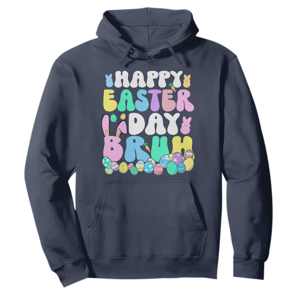 Bruh Easter Hoodie Teens Boys Kids Cute Bunny Eggs TS10 Navy Print Your Wear