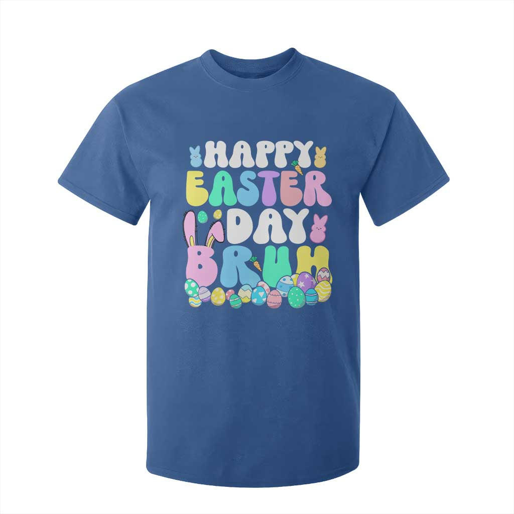 Bruh Easter T Shirt For Kid Teens Boys Kids Cute Bunny Eggs TS10 Royal Blue Print Your Wear