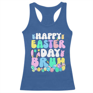 Bruh Easter Racerback Tank Top Teens Boys Kids Cute Bunny Eggs TS10 Royal Blue Print Your Wear