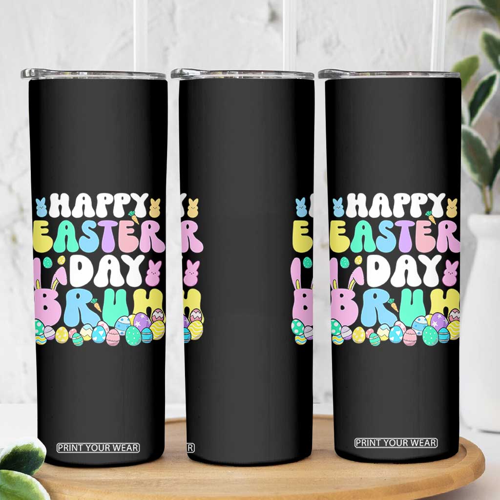 Bruh Easter Skinny Tumbler Teens Boys Kids Cute Bunny Eggs TS10 Print Your Wear