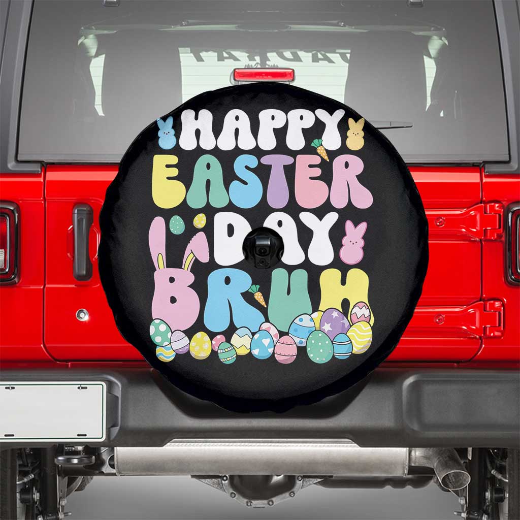 Bruh Easter Spare Tire Cover Teens Boys Kids Cute Bunny Eggs TS10 Black Print Your Wear