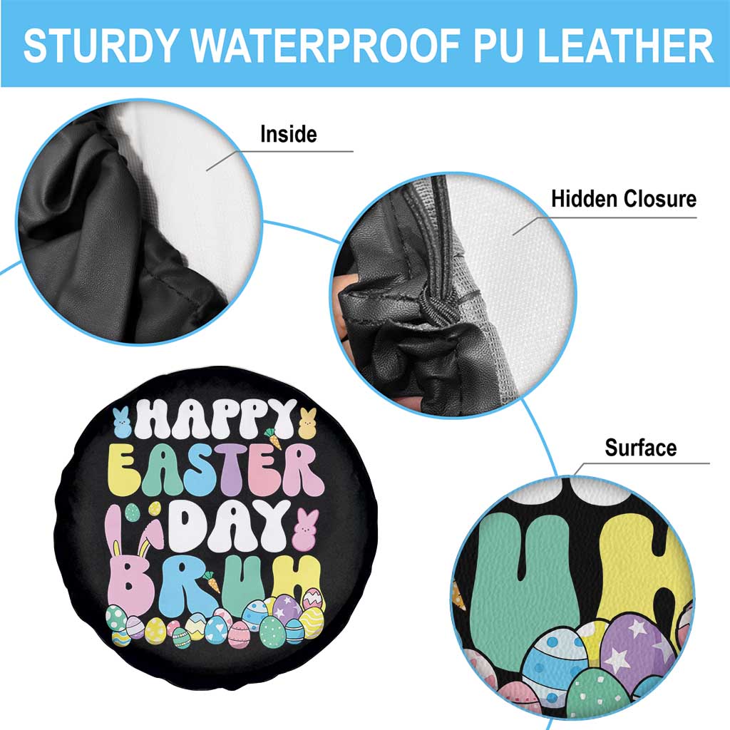 Bruh Easter Spare Tire Cover Teens Boys Kids Cute Bunny Eggs TS10 Print Your Wear
