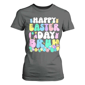 Bruh Easter T Shirt For Women Teens Boys Kids Cute Bunny Eggs TS10 Dark Heather Print Your Wear
