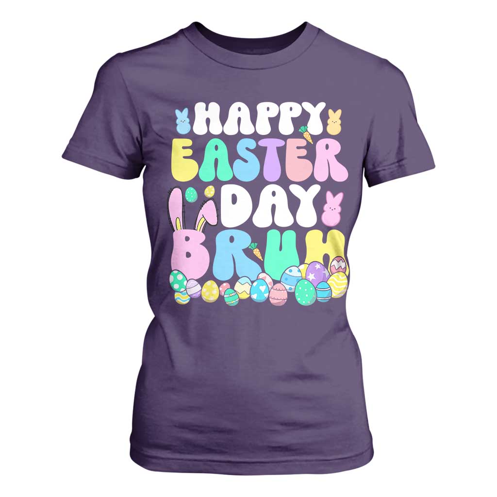 Bruh Easter T Shirt For Women Teens Boys Kids Cute Bunny Eggs TS10 Purple Print Your Wear
