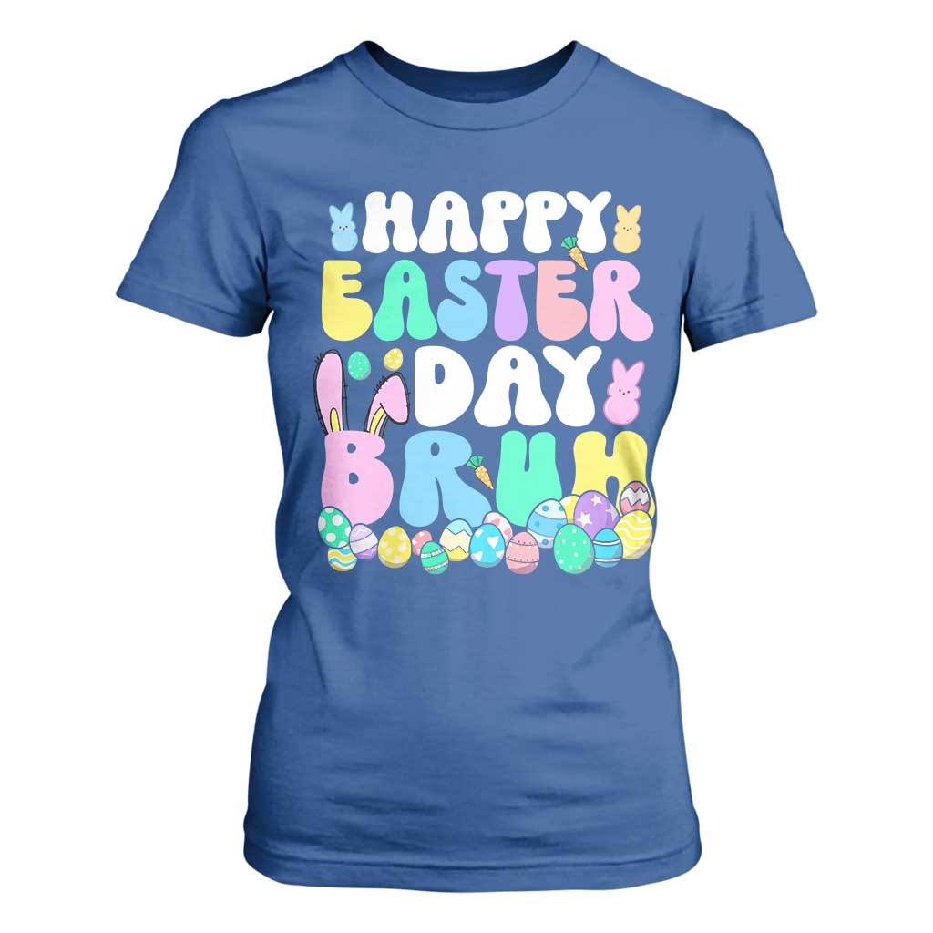 Bruh Easter T Shirt For Women Teens Boys Kids Cute Bunny Eggs TS10 Royal Blue Print Your Wear