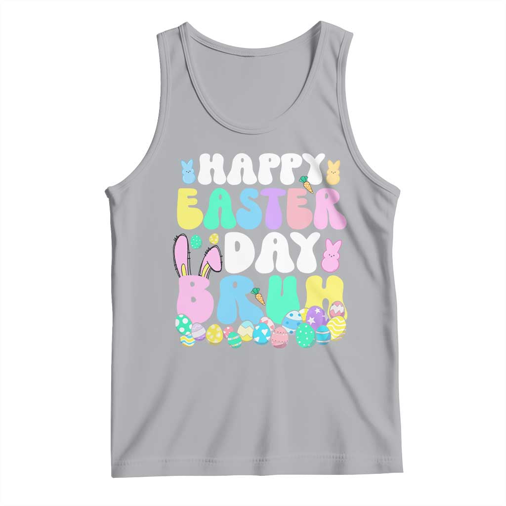 Bruh Easter Tank Top Teens Boys Kids Cute Bunny Eggs TS10 Athletic Heather Print Your Wear
