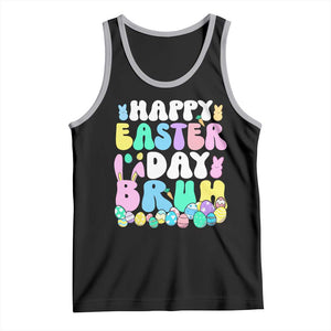 Bruh Easter Tank Top Teens Boys Kids Cute Bunny Eggs TS10 Black Athletic Heather Print Your Wear