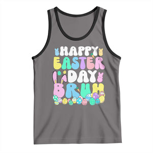 Bruh Easter Tank Top Teens Boys Kids Cute Bunny Eggs TS10 Deep Heather Black Print Your Wear