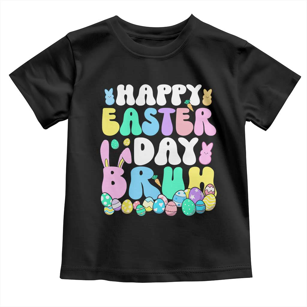 Bruh Easter Toddler T Shirt Teens Boys Kids Cute Bunny Eggs TS10 Black Print Your Wear