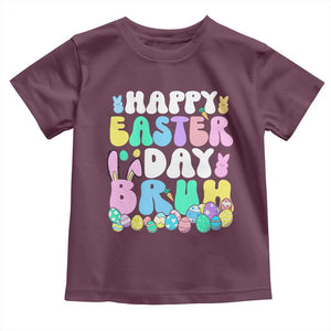 Bruh Easter Toddler T Shirt Teens Boys Kids Cute Bunny Eggs TS10 Maroon Print Your Wear