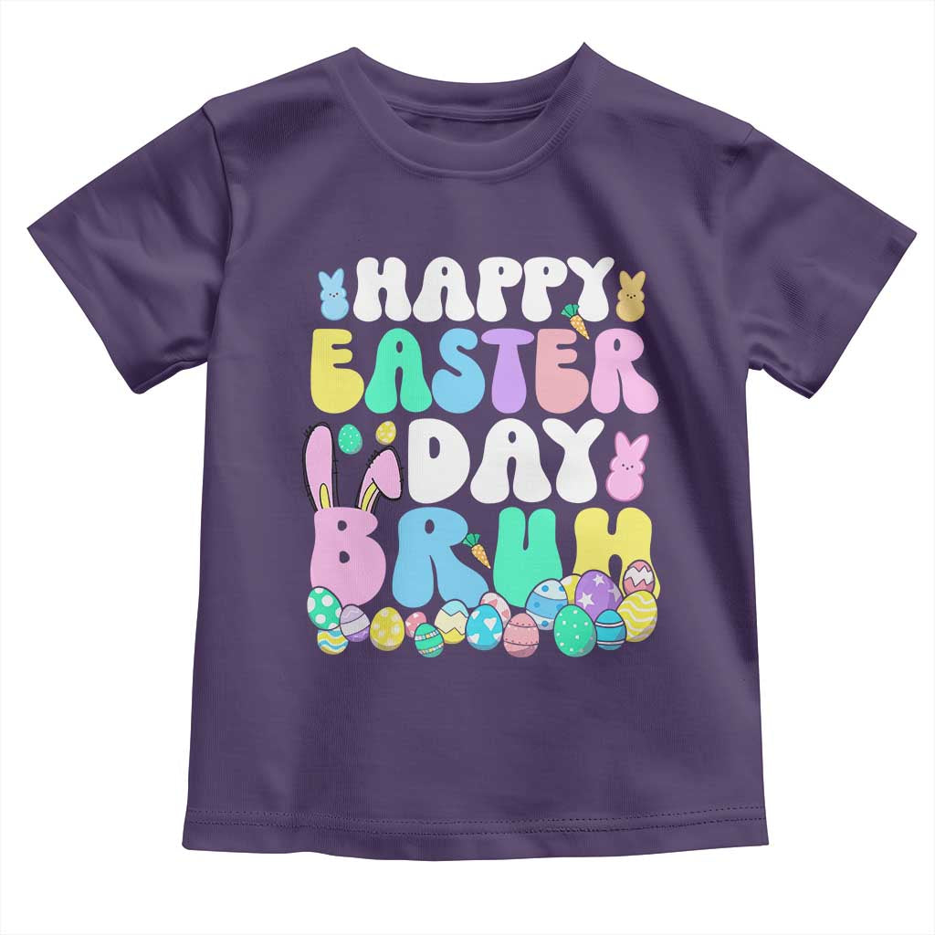Bruh Easter Toddler T Shirt Teens Boys Kids Cute Bunny Eggs TS10 Purple Print Your Wear