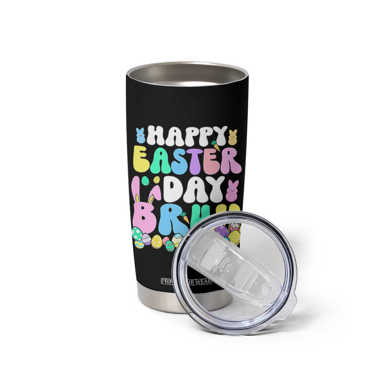 Bruh Easter Tumbler Cup Teens Boys Kids Cute Bunny Eggs TS10 Print Your Wear