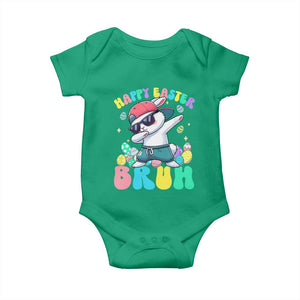 Bruh Easter Baby Onesie Funny Bunny Dab Rabbit Dance TS10 Irish Green Print Your Wear