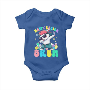 Bruh Easter Baby Onesie Funny Bunny Dab Rabbit Dance TS10 Royal Blue Print Your Wear