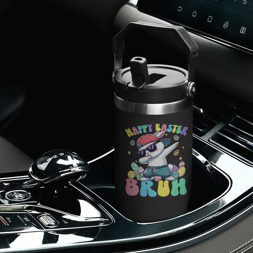 Bruh Easter Flip Straw Tumbler Funny Bunny Dab Rabbit Dance TS10 Print Your Wear