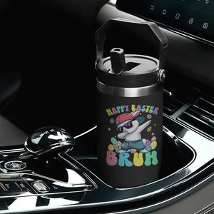 Bruh Easter Flip Straw Tumbler Funny Bunny Dab Rabbit Dance TS10 Print Your Wear