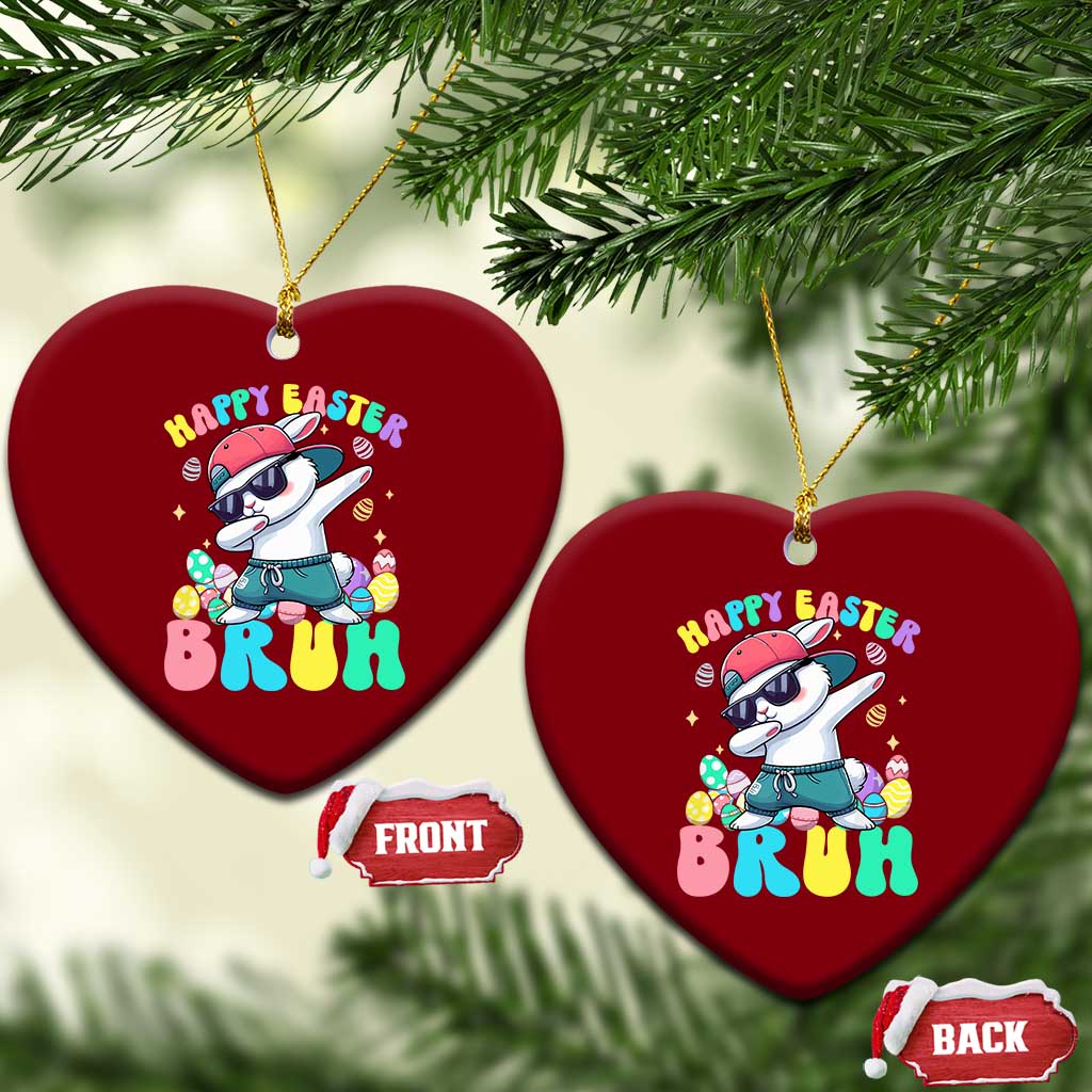 Bruh Easter Ceramic Ornament Funny Bunny Dab Rabbit Dance TS10 Print Your Wear