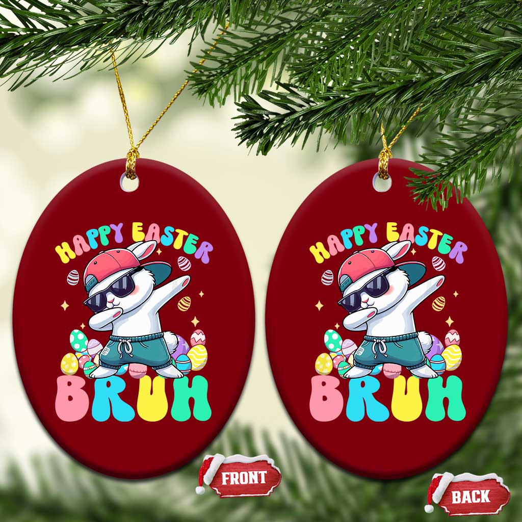 Bruh Easter Ceramic Ornament Funny Bunny Dab Rabbit Dance TS10 Print Your Wear
