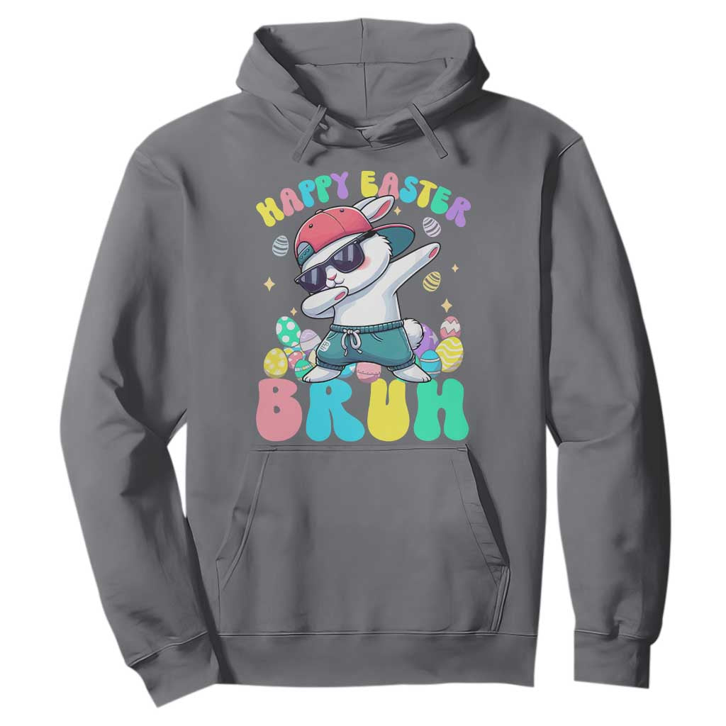 Bruh Easter Hoodie Funny Bunny Dab Rabbit Dance TS10 Charcoal Print Your Wear