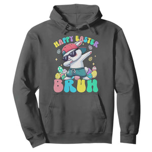 Bruh Easter Hoodie Funny Bunny Dab Rabbit Dance TS10 Dark Heather Print Your Wear