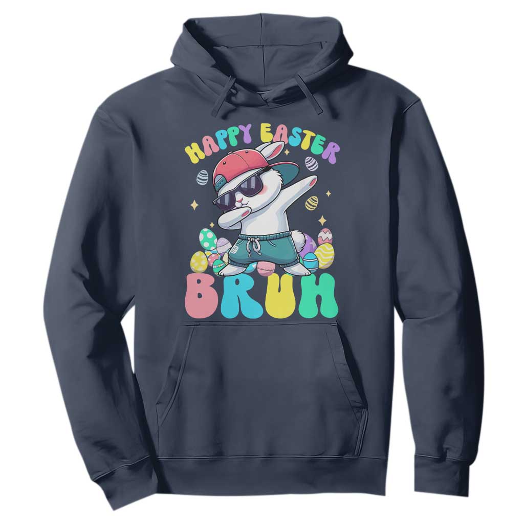 Bruh Easter Hoodie Funny Bunny Dab Rabbit Dance TS10 Navy Print Your Wear