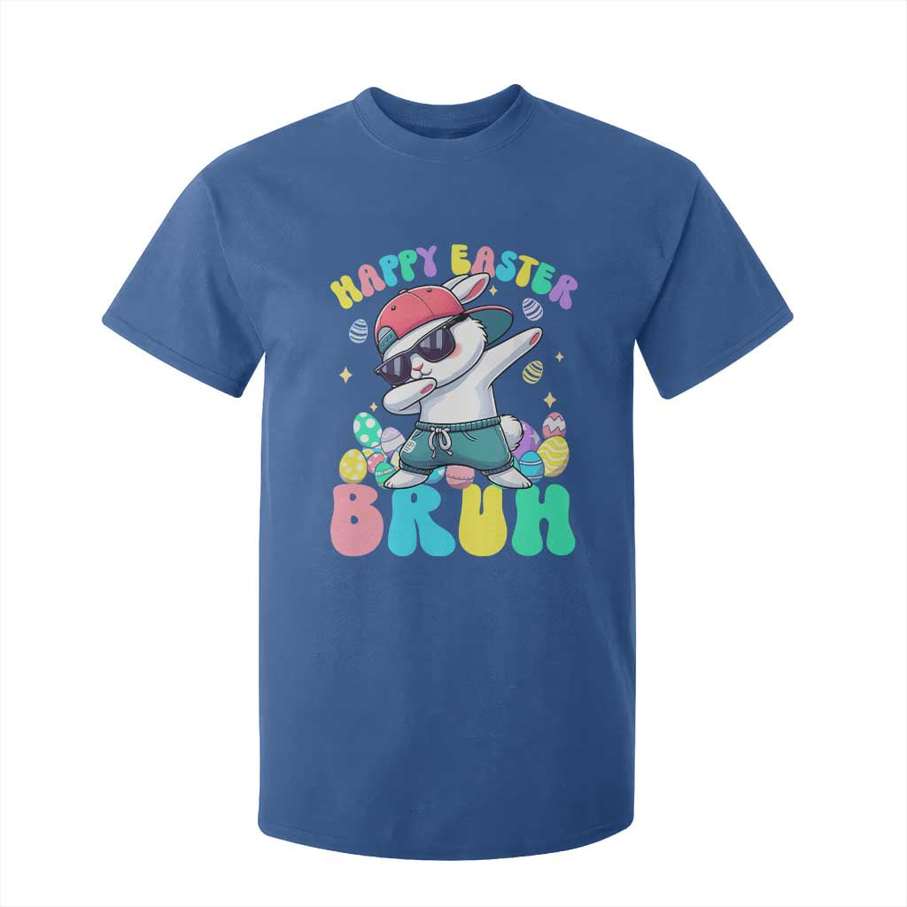Bruh Easter T Shirt For Kid Funny Bunny Dab Rabbit Dance TS10 Royal Blue Print Your Wear