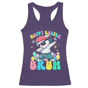 Bruh Easter Racerback Tank Top Funny Bunny Dab Rabbit Dance TS10 Purple Print Your Wear