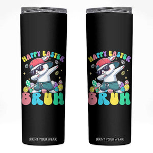 Bruh Easter Skinny Tumbler Funny Bunny Dab Rabbit Dance TS10 Black Print Your Wear