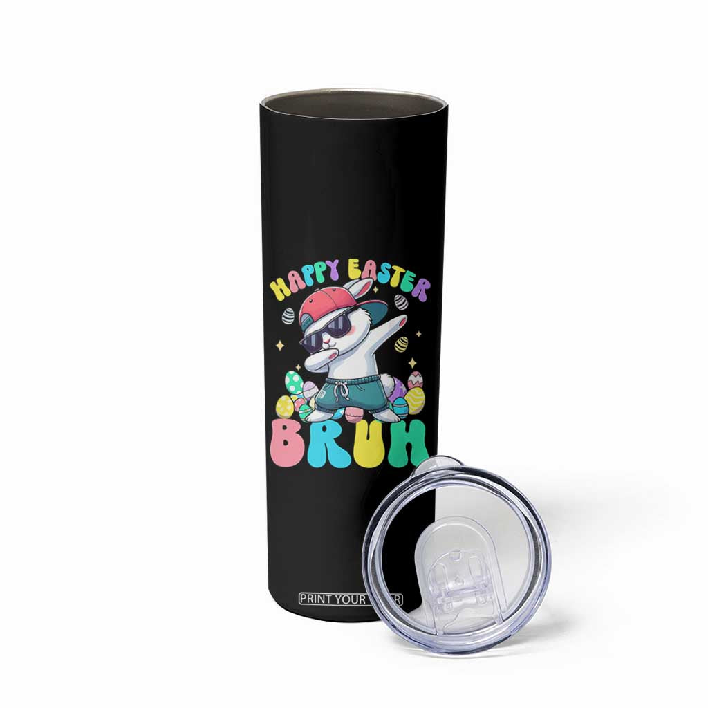 Bruh Easter Skinny Tumbler Funny Bunny Dab Rabbit Dance TS10 Print Your Wear