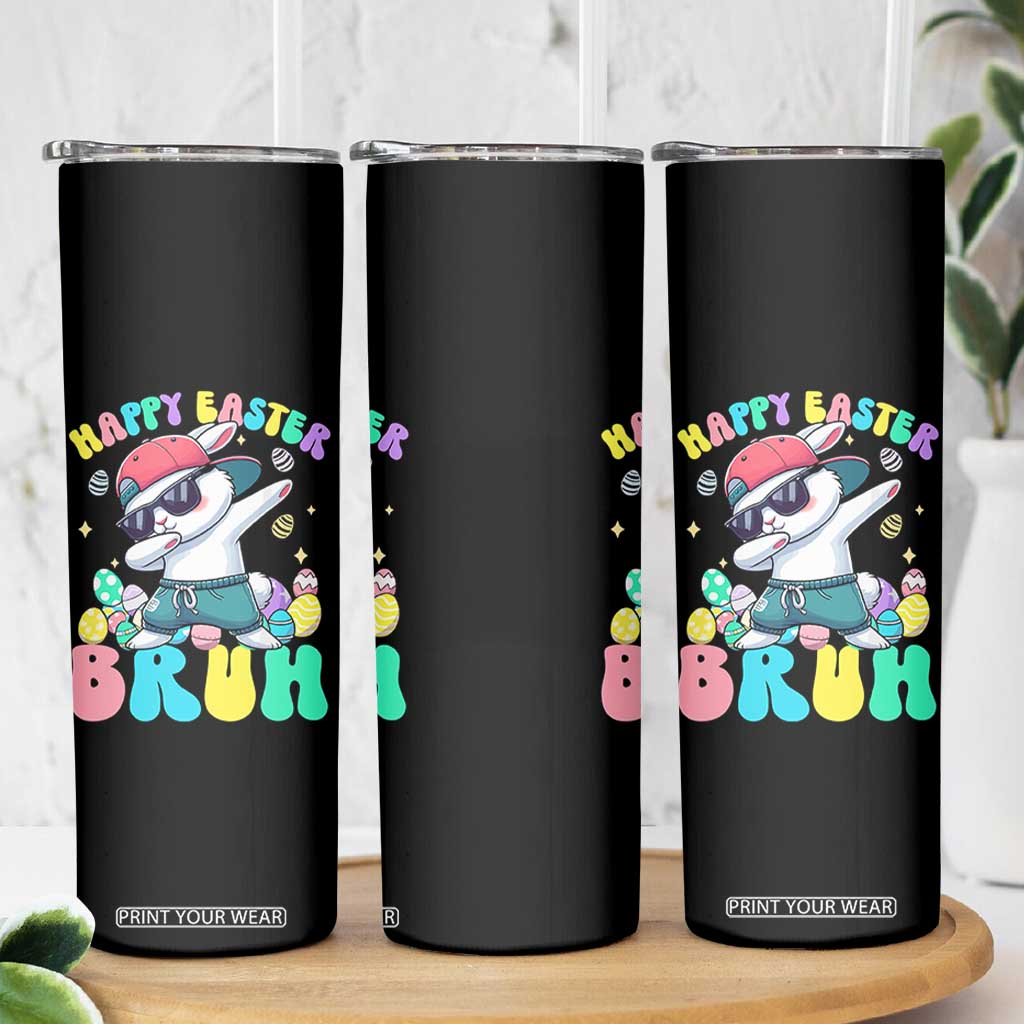 Bruh Easter Skinny Tumbler Funny Bunny Dab Rabbit Dance TS10 Print Your Wear