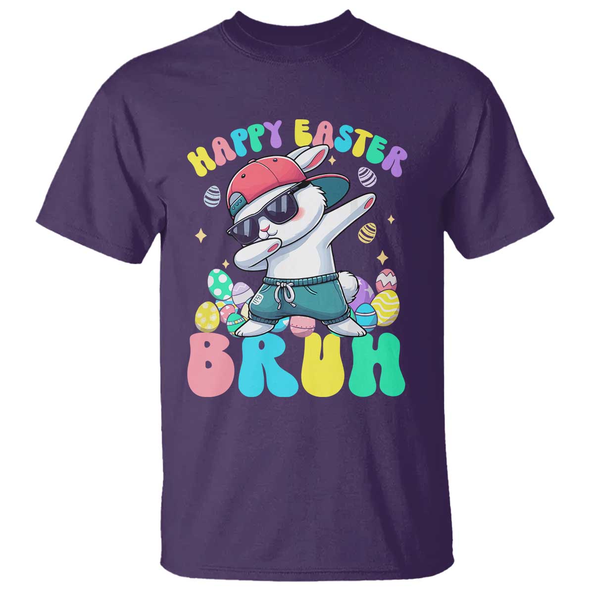 Bruh Easter T Shirt Funny Bunny Dab Rabbit Dance TS10 Purple Print Your Wear