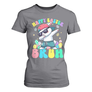 Bruh Easter T Shirt For Women Funny Bunny Dab Rabbit Dance TS10 Charcoal Print Your Wear