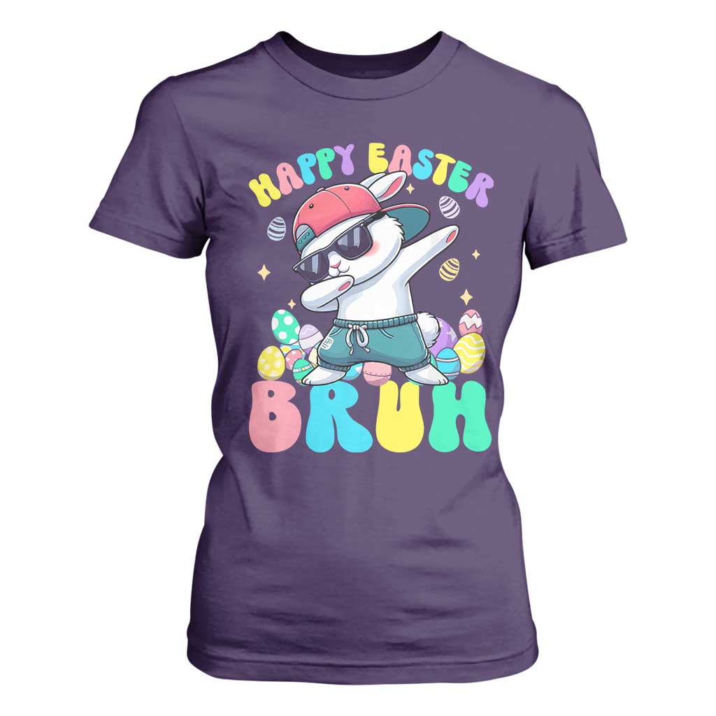 Bruh Easter T Shirt For Women Funny Bunny Dab Rabbit Dance TS10 Purple Print Your Wear