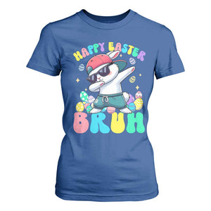 Bruh Easter T Shirt For Women Funny Bunny Dab Rabbit Dance TS10 Royal Blue Print Your Wear