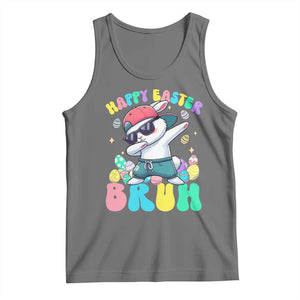 Bruh Easter Tank Top Funny Bunny Dab Rabbit Dance TS10 Black Heather Print Your Wear
