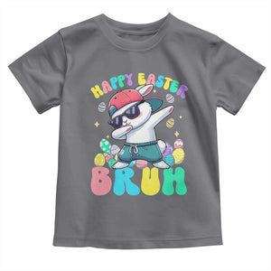 Bruh Easter Toddler T Shirt Funny Bunny Dab Rabbit Dance TS10 Charcoal Print Your Wear
