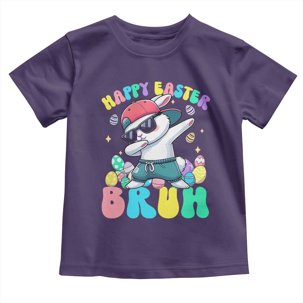 Bruh Easter Toddler T Shirt Funny Bunny Dab Rabbit Dance TS10 Purple Print Your Wear