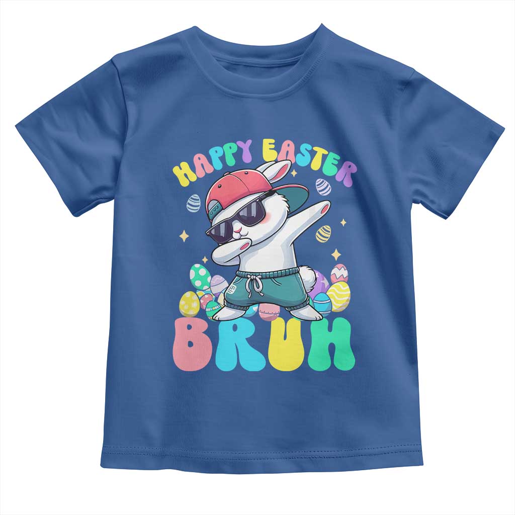 Bruh Easter Toddler T Shirt Funny Bunny Dab Rabbit Dance TS10 Royal Blue Print Your Wear