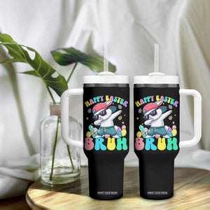 Bruh Easter Tumbler With Handle Funny Bunny Dab Rabbit Dance TS10 Print Your Wear