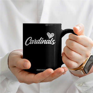 Cardinal Lovers Coffee Mug Vintage Script Heart Graphic TS10 Print Your Wear