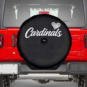 Cardinal Lovers Spare Tire Cover Vintage Script Heart Graphic TS10 Black Print Your Wear