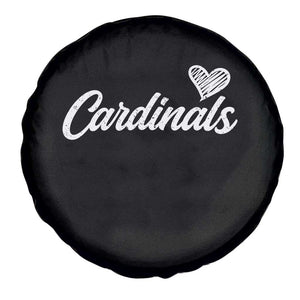 Cardinal Lovers Spare Tire Cover Vintage Script Heart Graphic TS10 Print Your Wear