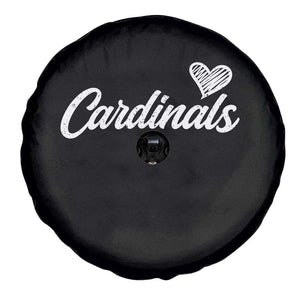 Cardinal Lovers Spare Tire Cover Vintage Script Heart Graphic TS10 Print Your Wear
