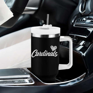 Cardinal Lovers Tumbler With Handle Vintage Script Heart Graphic TS10 Print Your Wear