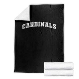 Cardinal Lovers Throw Blanket Retro Varsity College Graphic TS10 Black Print Your Wear